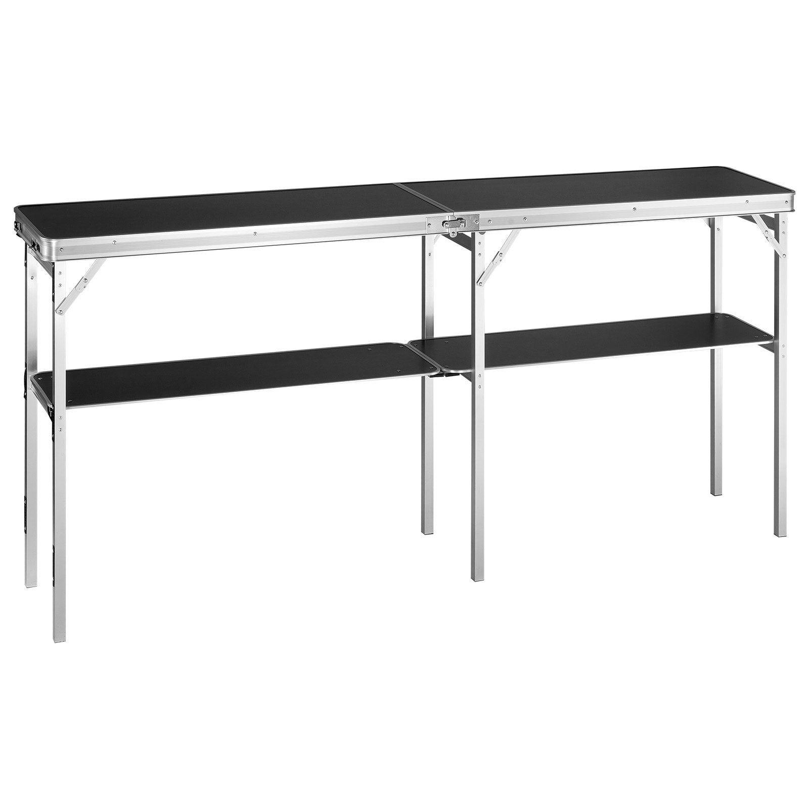 Extra Long Folding Bar Table With Carrying Case And Black Skirt_voghion.com